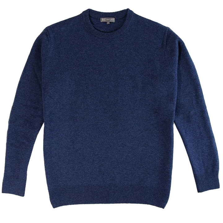 Pull homme col rond bleu best yarn