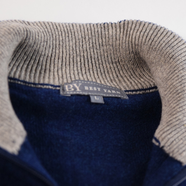 Pull Indigo Col Demi-Zip Best Yarn
