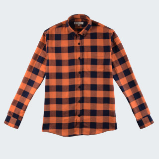 Out of Ireland Navy and Tomette Checks Shirt