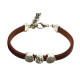 Bracelet Fantaisie Spirales Triskel Marron