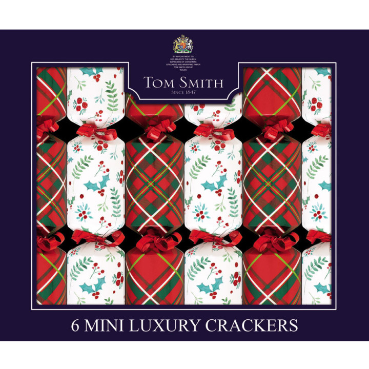 Party crackers mini tartan x6