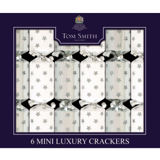 Party crackers mini luxury silver x6