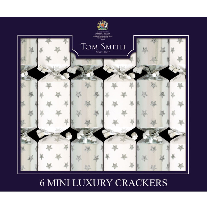 Party crackers mini luxury silver x6