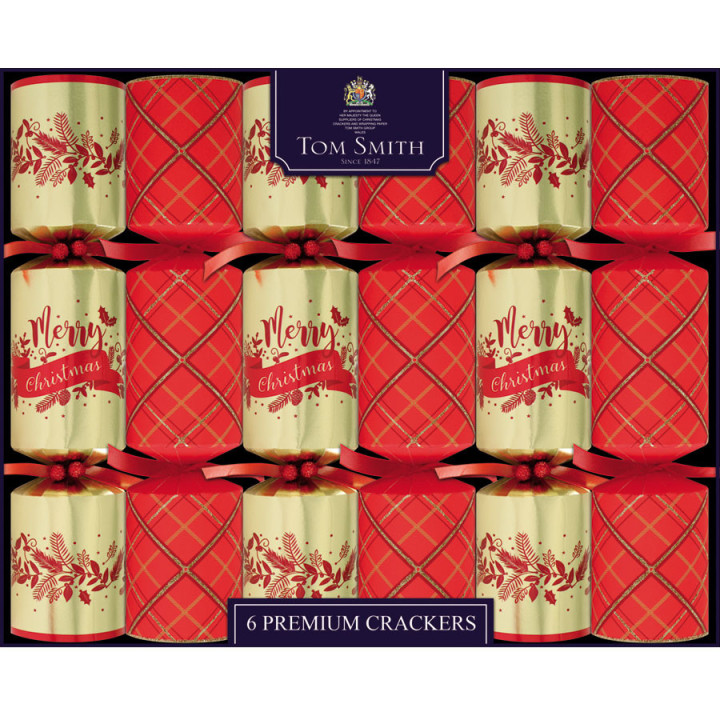 Tom Smith Party Crackers Premium Traditional Foliage x6