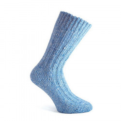 Chaussettes Courtes Bleu Ciel Laine Donegal Socks