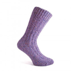 Chaussettes Courtes Violettes Laine Donegal Socks