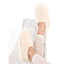 Chaussons Siberian Laine Ecru Alwero