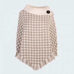 Poncho Amy Beige Branigan Weavers