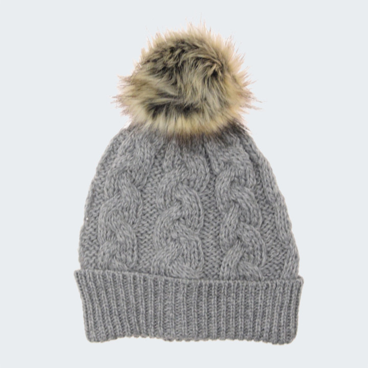 Bonnet Laine Gris Irlande