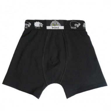 Boxer homme noir ceinture mouton