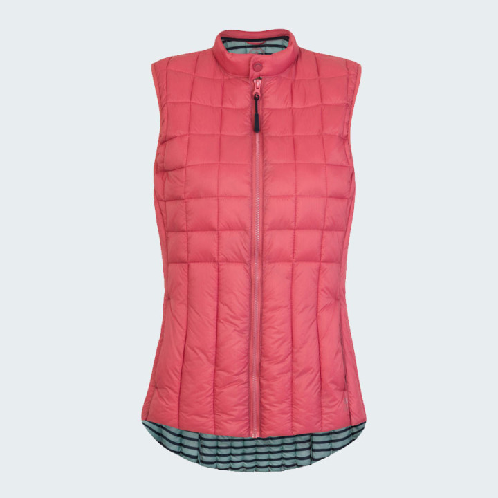 Doudoune Sans Manches Fuchsia Mousqueton