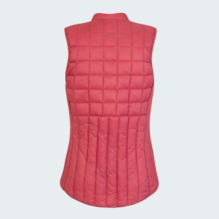 Doudoune sans manches fuchsia mousqueton