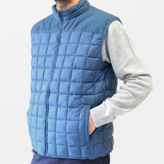 Doudoune sans manches homme petrole mousqueton