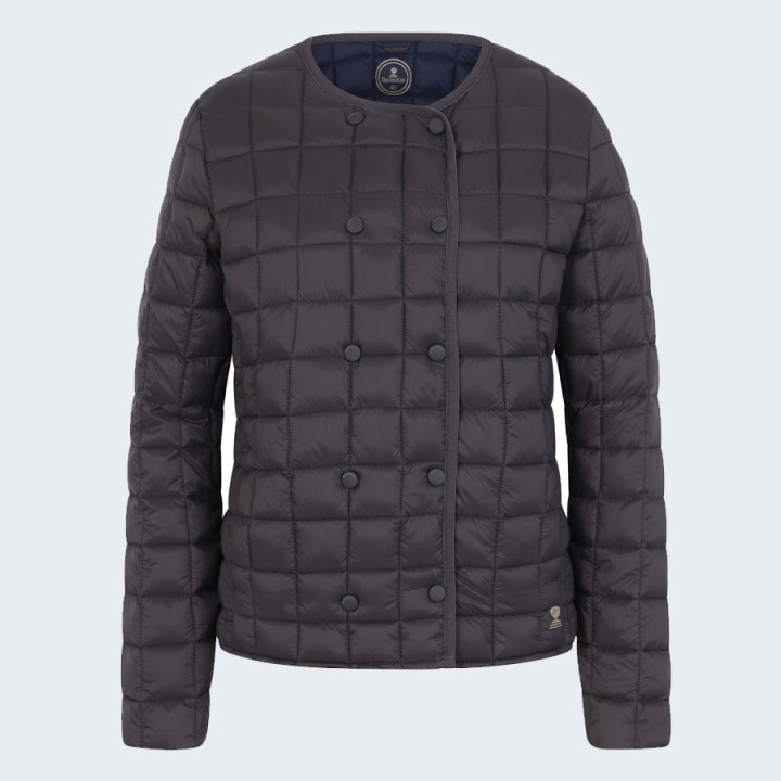 Doudoune marron glace mousqueton