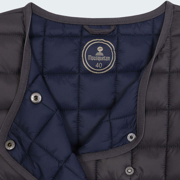 Doudoune marron glace mousqueton
