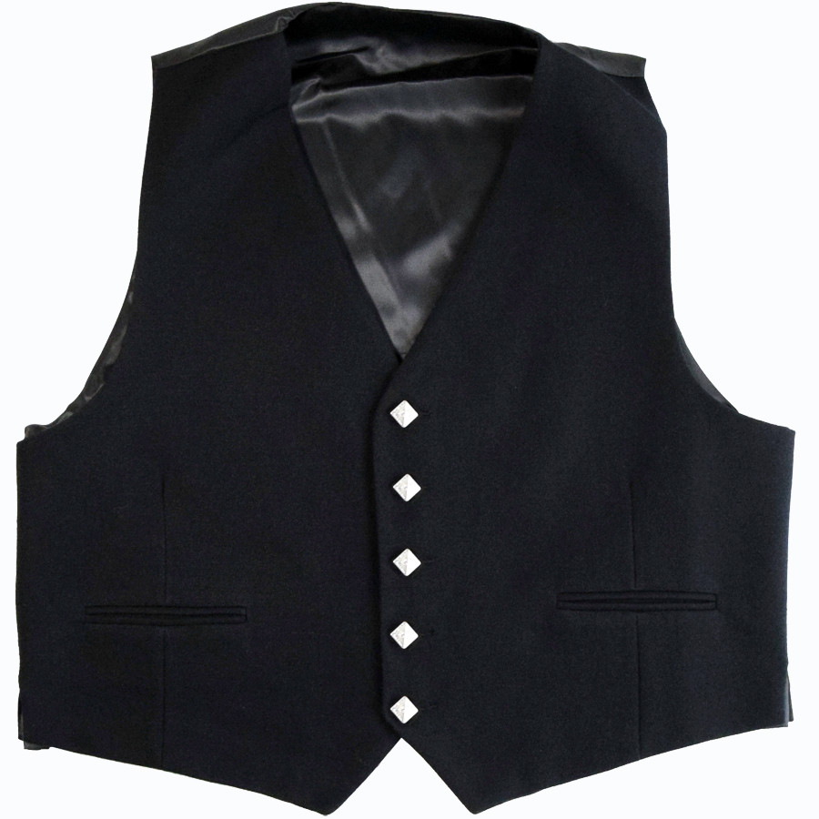 5 Buttons Black Jacket - Kilts & Traditional Clothing - Le Comptoir ...