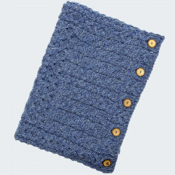 Snood à Boutons Bleu Chiné Aran Woollen Mills Snood à Boutons Bleu Chiné Aran Woollen Mills