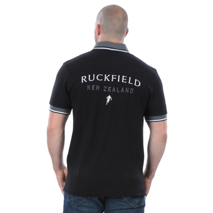 Ruckfield Piqué Cotton Black New Zealand Polo