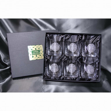 Whisky Glasses x6 Celtic Crystal Set