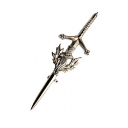 Tin Thistle Kilt Pin