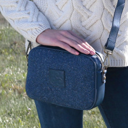 Aran Woollen Mills Blue Tweed Handbag