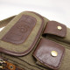 Aran Woollen Mills Leather and Tweed Bag with 2 Front Pockets