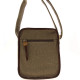 Aran Woollen Mills Leather and Tweed Bag with 2 Front Pockets