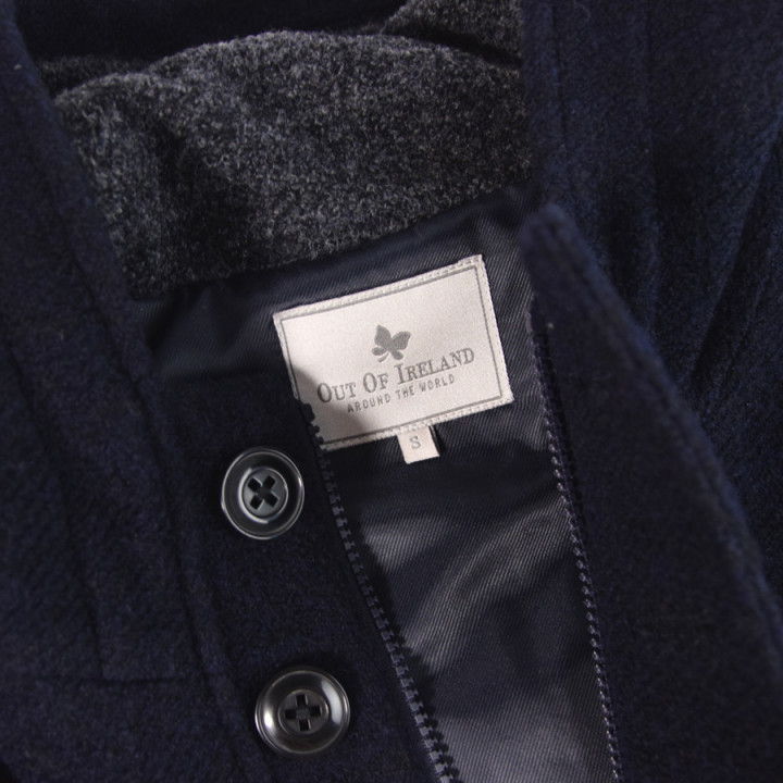 Manteau laine bouclee marine out of ireland