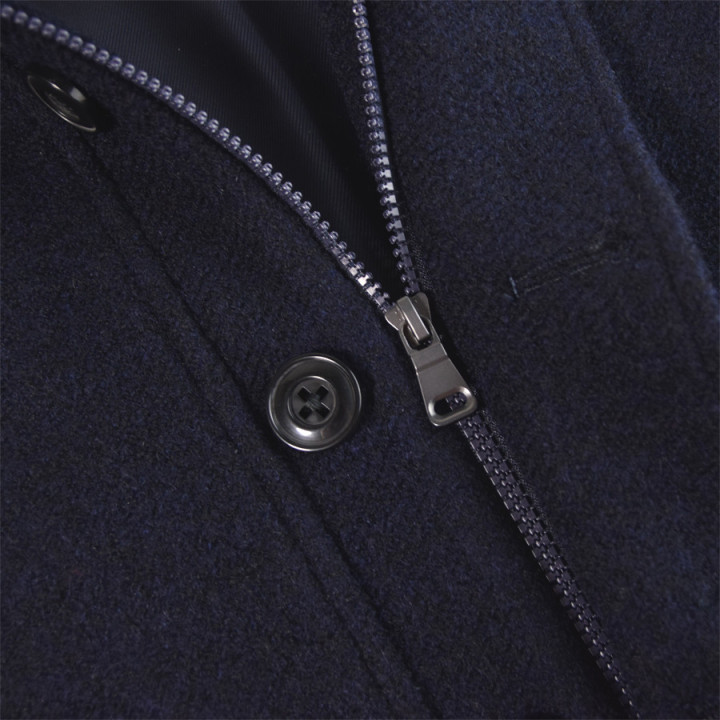 Manteau laine bouclee marine out of ireland