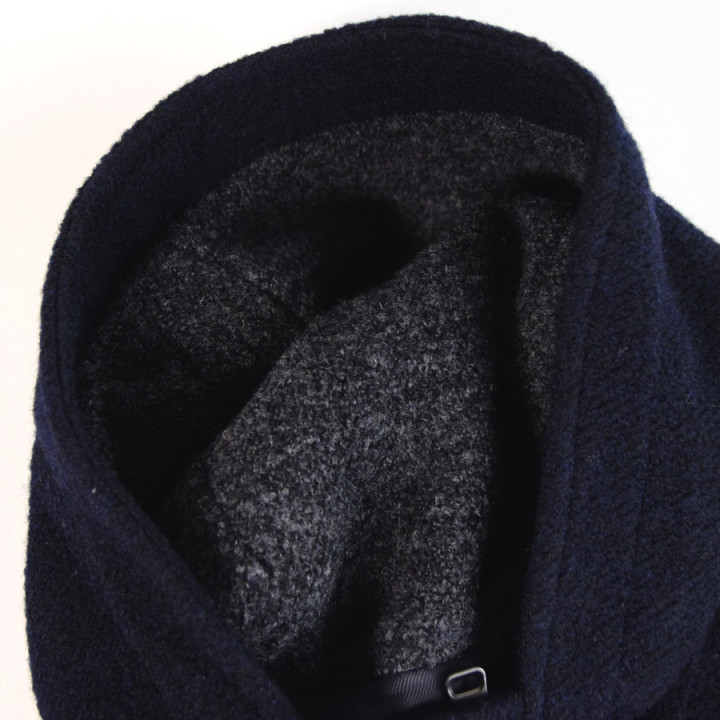 Manteau laine bouclee marine out of ireland