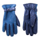 Aran Woollen Mills Men Blue Tweed Gloves