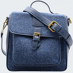 Aran Woollen Mills Blue Tweed Bag