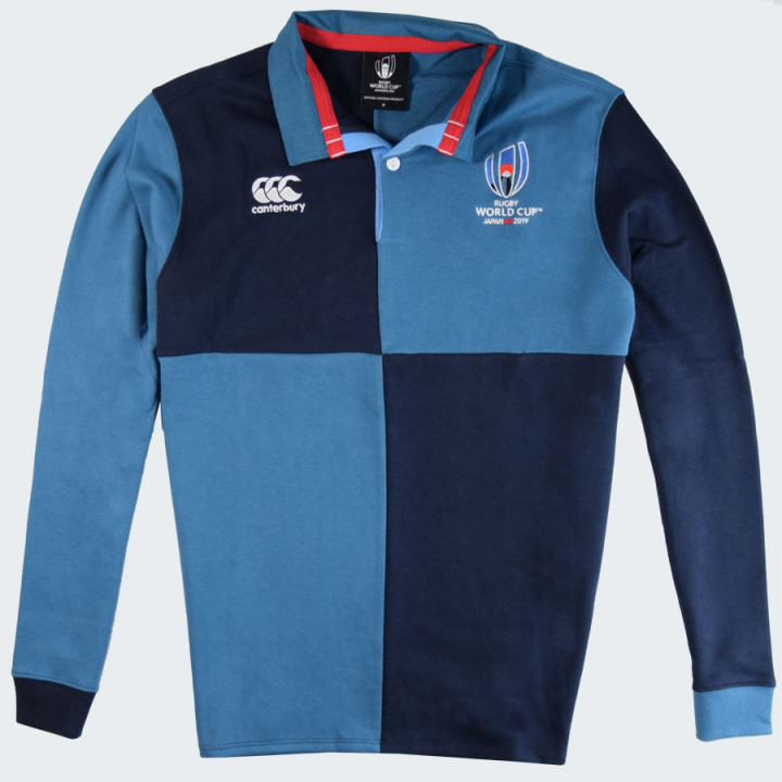 Canterbury Rugby World Cup Jersey Polo Damier Blue
