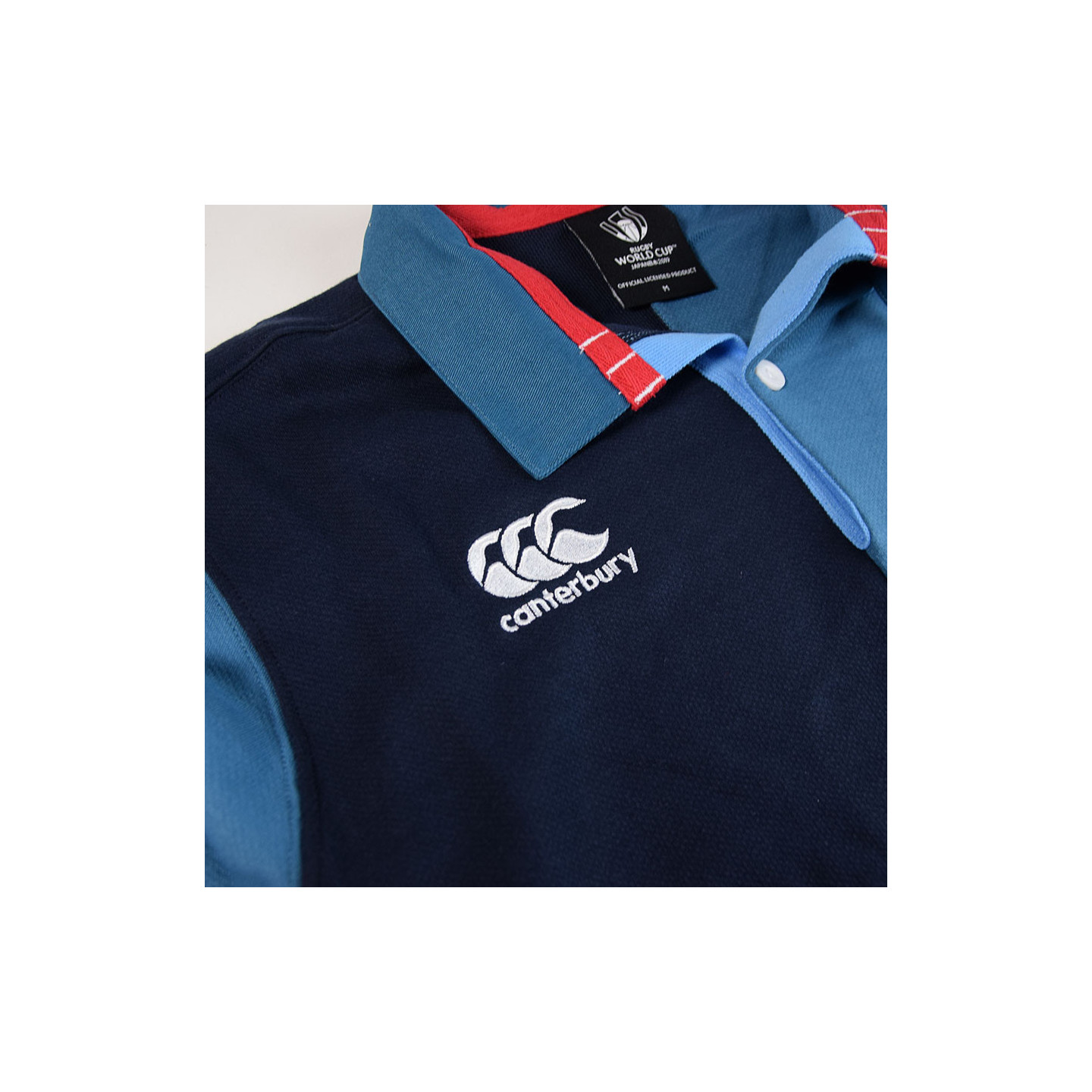 Canterbury Rugby World Cup Jersey Polo Damier Blue