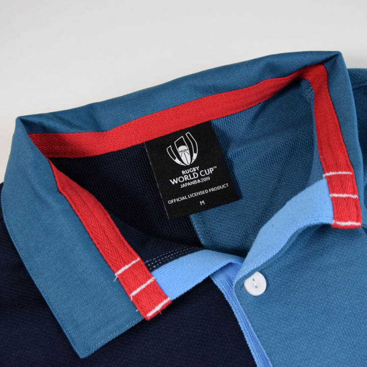 Canterbury Rugby World Cup Jersey Polo Damier Blue