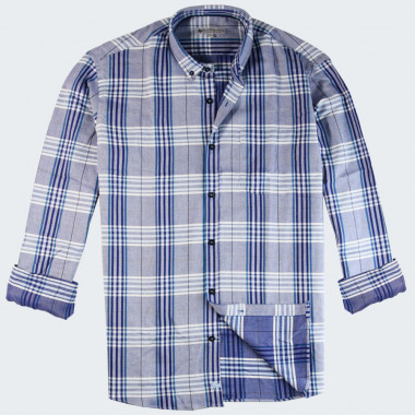 Chemise Epaisse Bleu Grands Carreaux Out Of Ireland