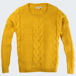 Out Of Ireland Mustard Round Collar Sweater