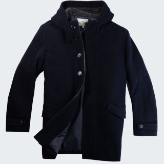 Manteau laine bouclee marine out of ireland