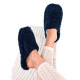 Chaussons Basic Laine Bleu Nuit Alwero