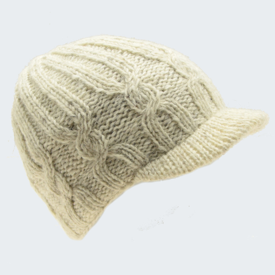 wool cap with visor