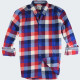 Chemise Flanelle Damier Marine et Rouge Out Of Ireland