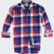 Out Of Ireland Navy and Red Damier Flannel Shirt