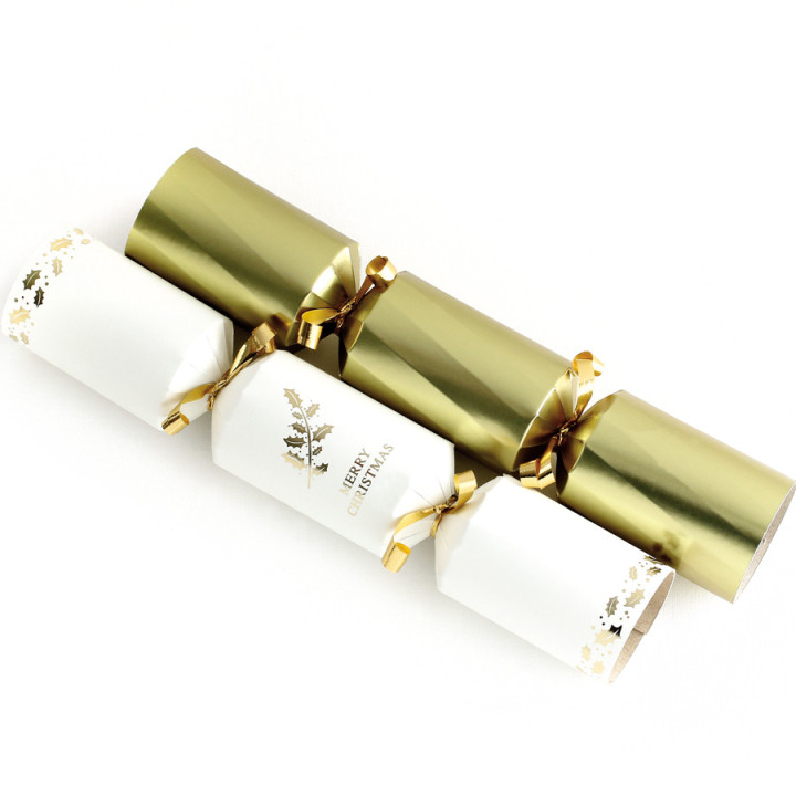 Party crackers mini luxury gold x6