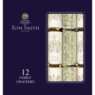 Party Crackers Cream & Gold Family x12