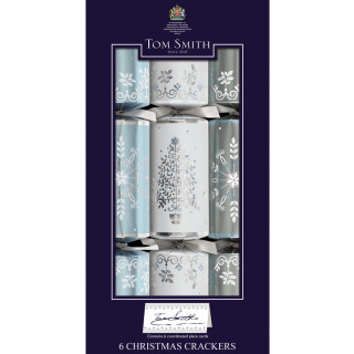 Tom Smith Silver & White Party Crackers x 6