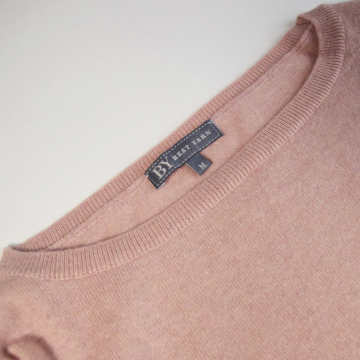 Pull Rose Col Bateau Manches Longues Best Yarn