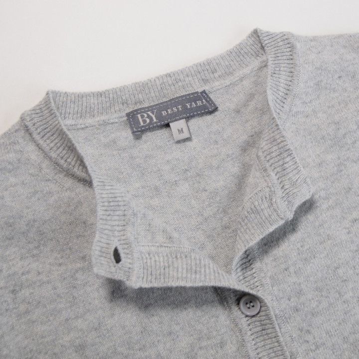 Best Yarn Grey Buttoned Cardigan