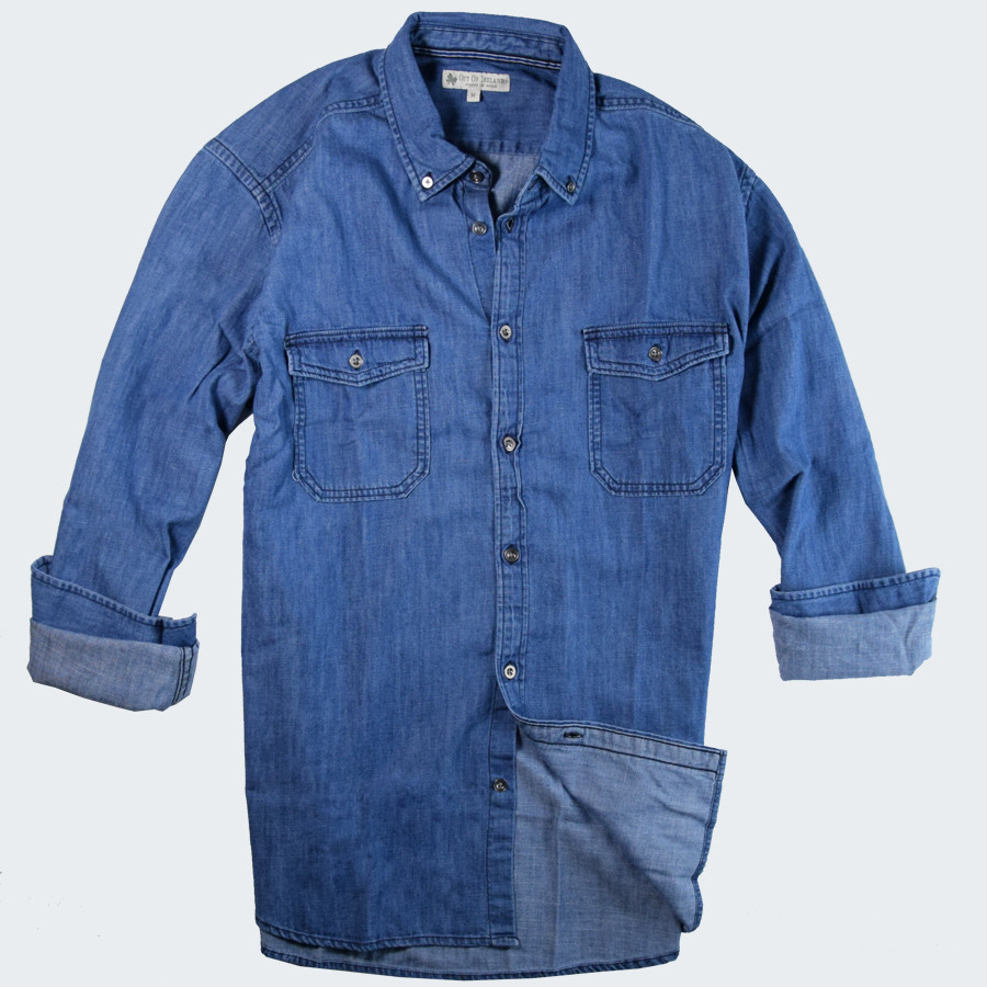 Chemise En Jean 2 Poches à Rabat Out Of Ireland - Chemises & T