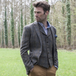 Brook Taverner Sumburgh Harris Tweed Brown and Beige Jacket