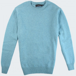 Celtic Alliance Round Neck Turquoise Extra Fine Wool Sweater